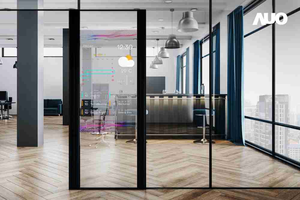 60吋Micro LED透明窗屏显示器，，，，可依需求调整并延伸应用于不同场域，，包括汽车侧窗或家庭玄关、、、、智慧橱窗、、、商业展示等面向，，，，提供丰富的信息娱乐内容