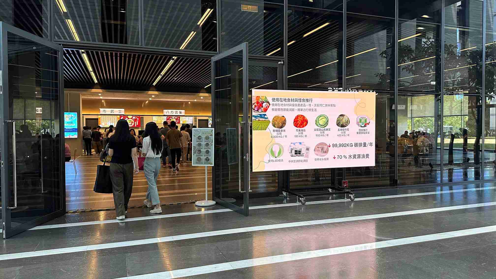  2468BET从日常办公环境出发，，，于总部大楼员工餐厅推广低碳饮食、、发起减碳挑战等，，由内而外引导员工反思及改变个人日常行为，，将公司转型成推动永续发展的重要场域